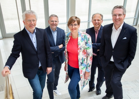 Der neue Aufsichtsrat der Augenoptiker Ausgleichskasse (v.l.n.r.): Matthias Müller, Thomas Heimbach, Katharina Bussemaß, Ralph Hönl, Diethard Pankatz