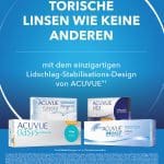 Kampagnenmotiv zu „Torische Linsen wie keine anderen“ von Johnson & Johnson Vision