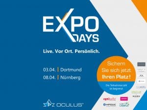 Ankündigung mit Terminen zu den Expo Days 2025 von Oculus und Partnern