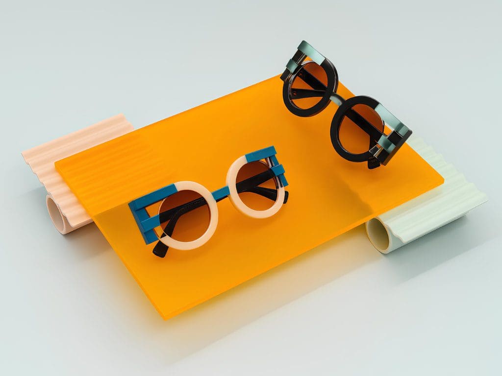 Pop-Szenografie zeigt Brille der Marke Face a Face